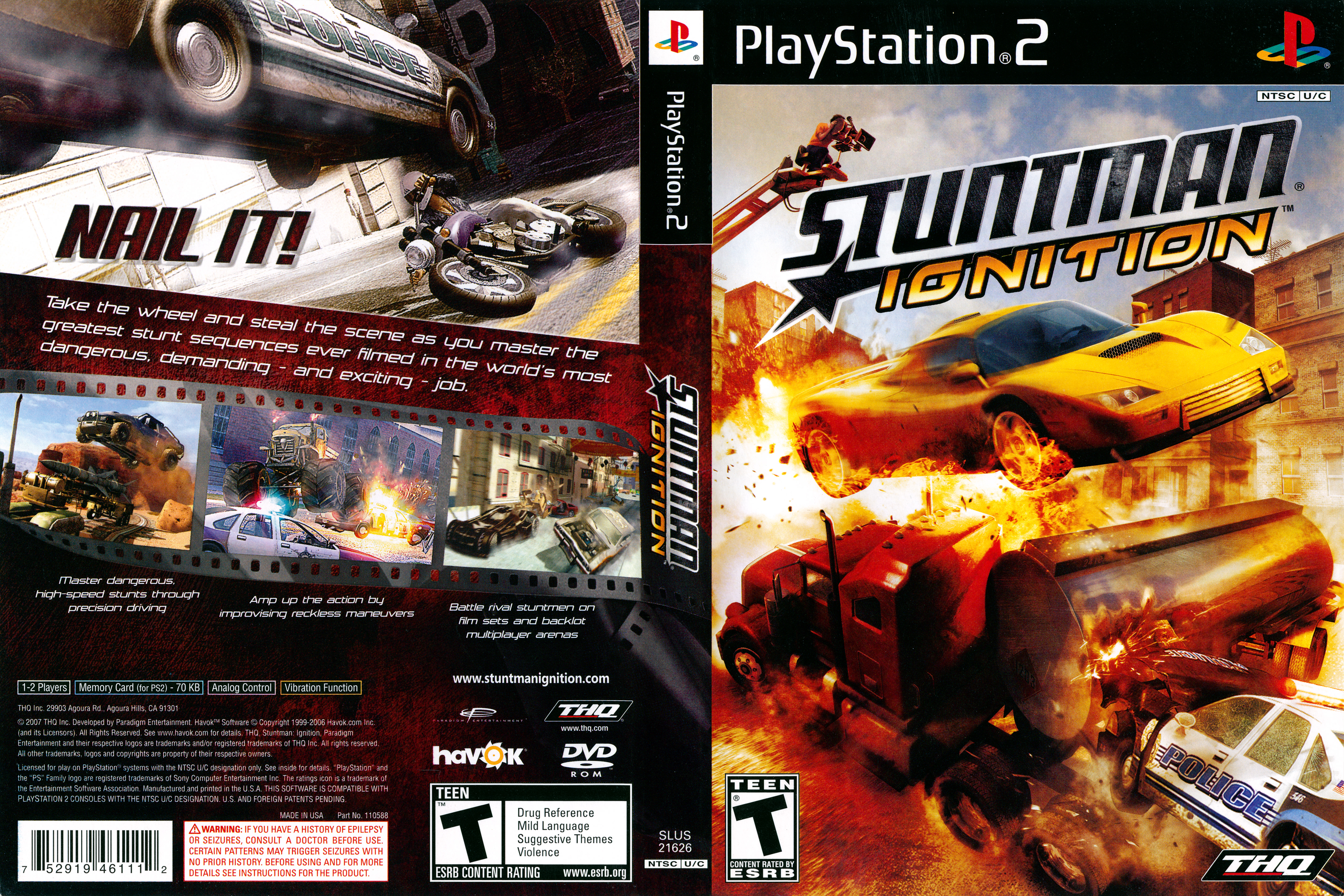 Stuntman - Ignition [SLUS 21626] (Sony Playstation 2) - Box Scans 